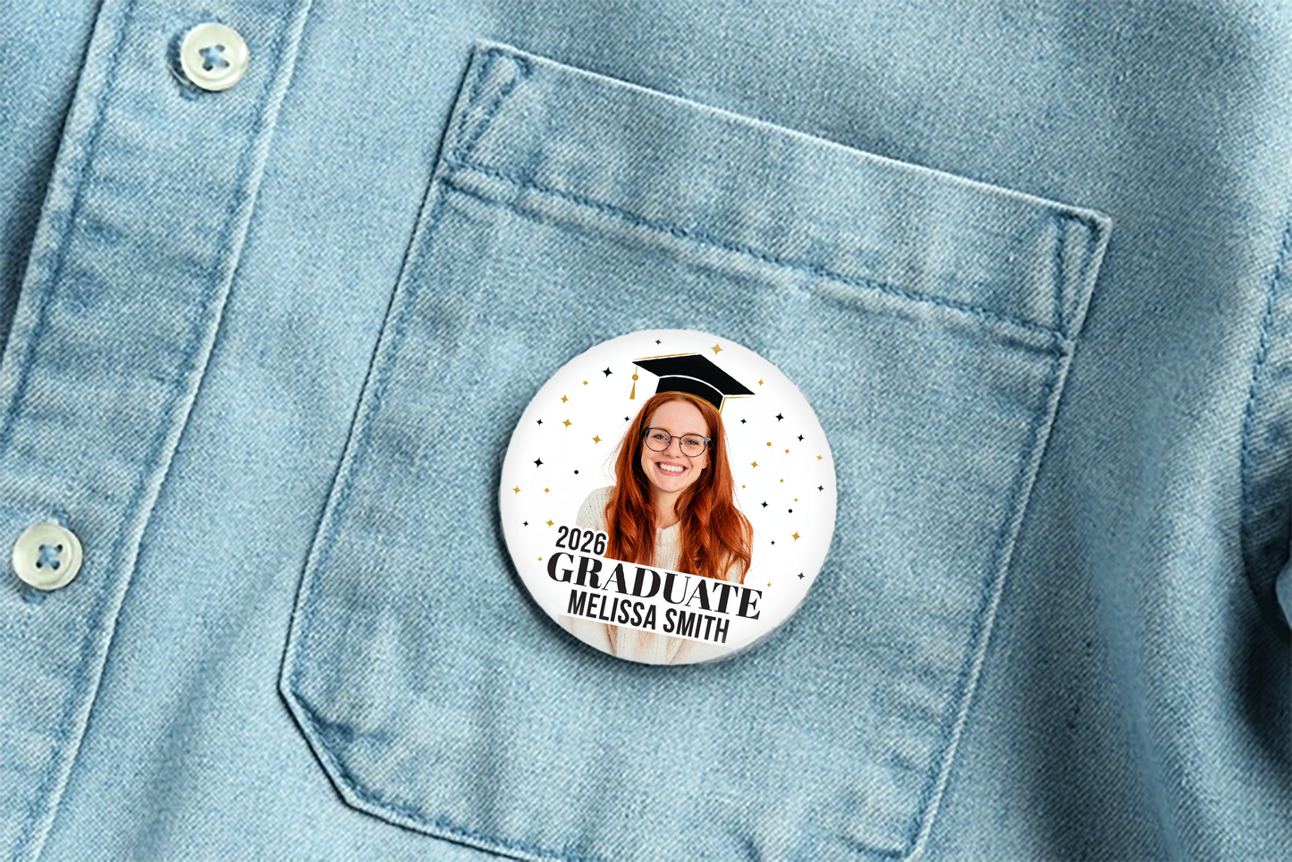Custom Graduation Pins 2.25 inch - Personalized Senior Gift