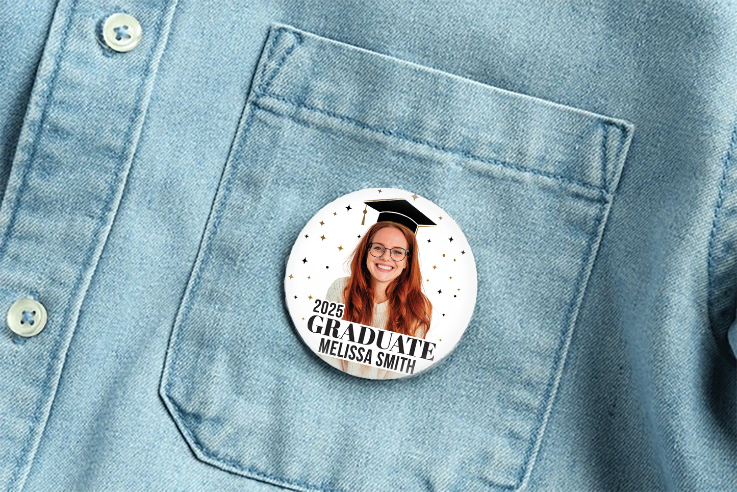 Custom Graduation Pins 2.25 inch - Personalized Senior Gift