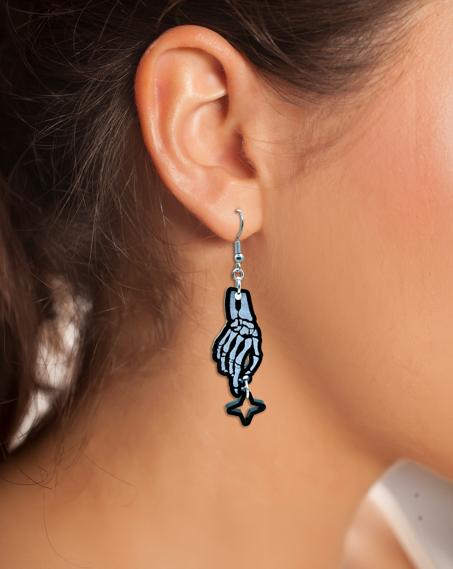 Skeleton Star Drop Earrings| Whimsical Alternative Jewelry