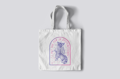 Canvas Tote Bag with Dark Humor Prints