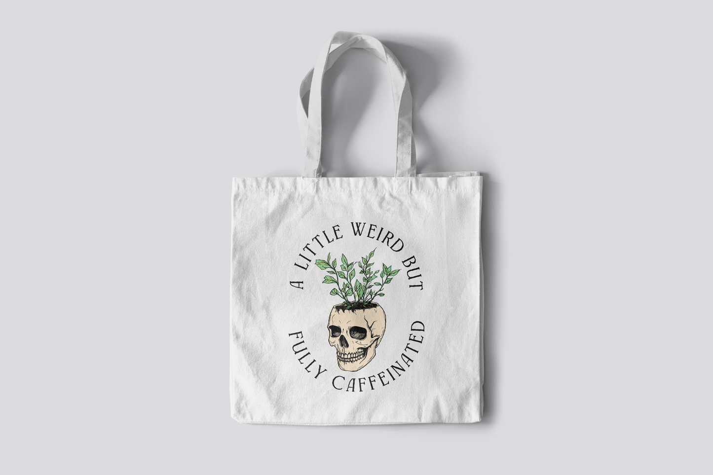 Canvas Tote Bag with Dark Humor Prints
