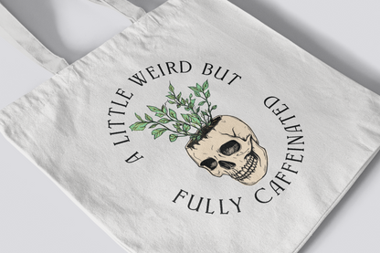 Canvas Tote Bag with Dark Humor Prints