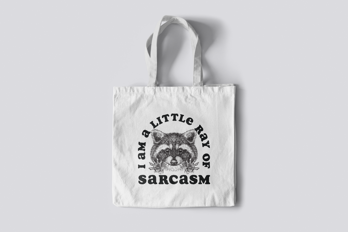 Canvas Tote Bag with Dark Humor Prints