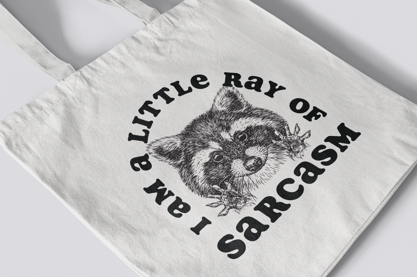 Canvas Tote Bag with Dark Humor Prints