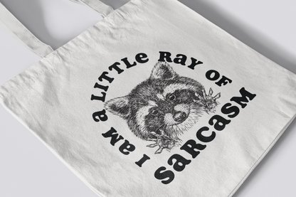 Canvas Tote Bag with Dark Humor Prints