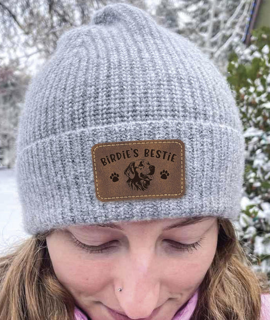 Custom Dog Breed Leatherette Patch with Name