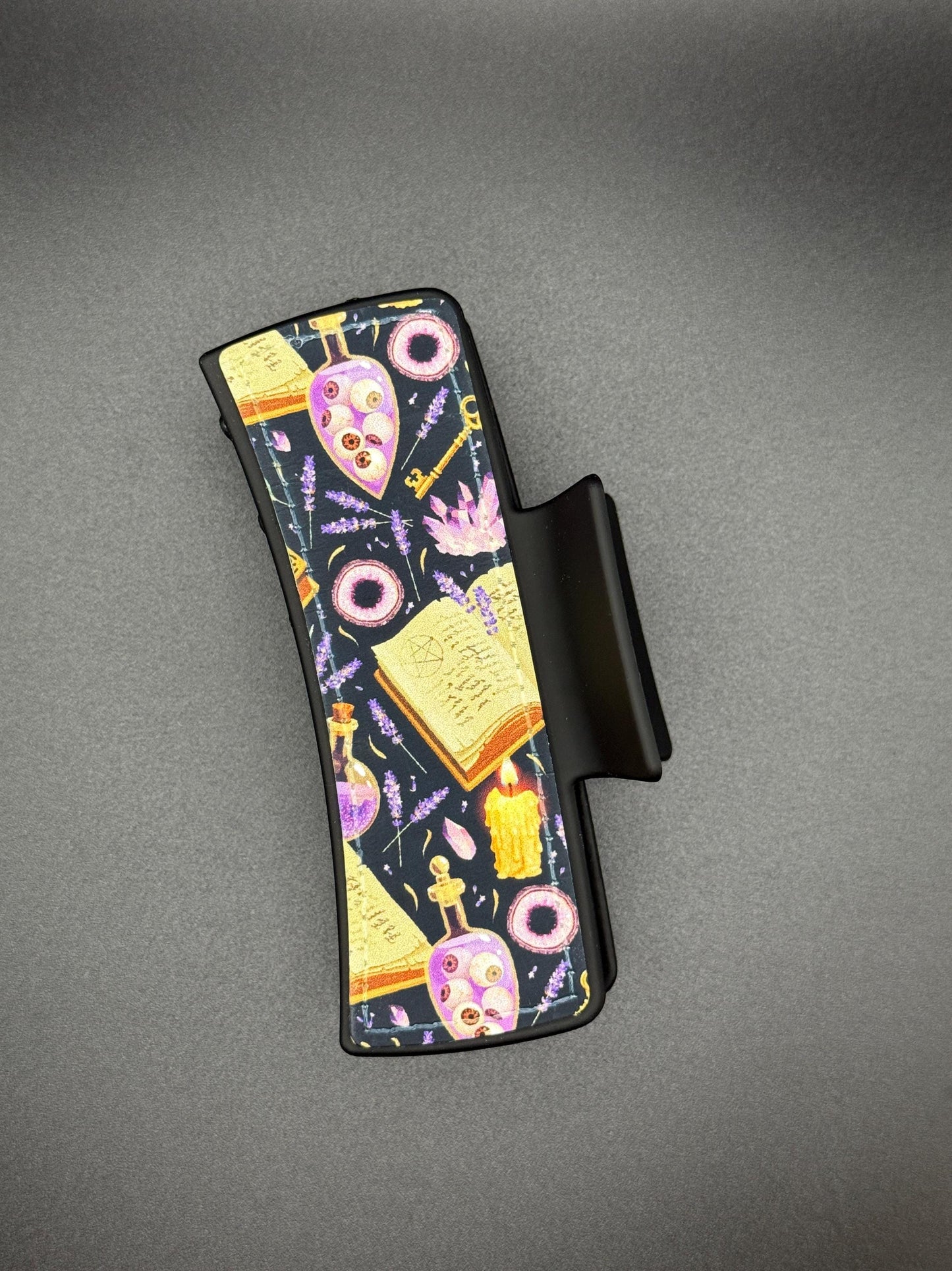 Acrylic Claw Clip, Photo Hair Clip, Goth or Spooky Design Option