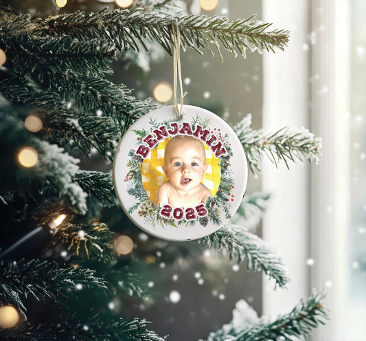 Custom Ceramic Photo Ornament - Personalized Keepsake