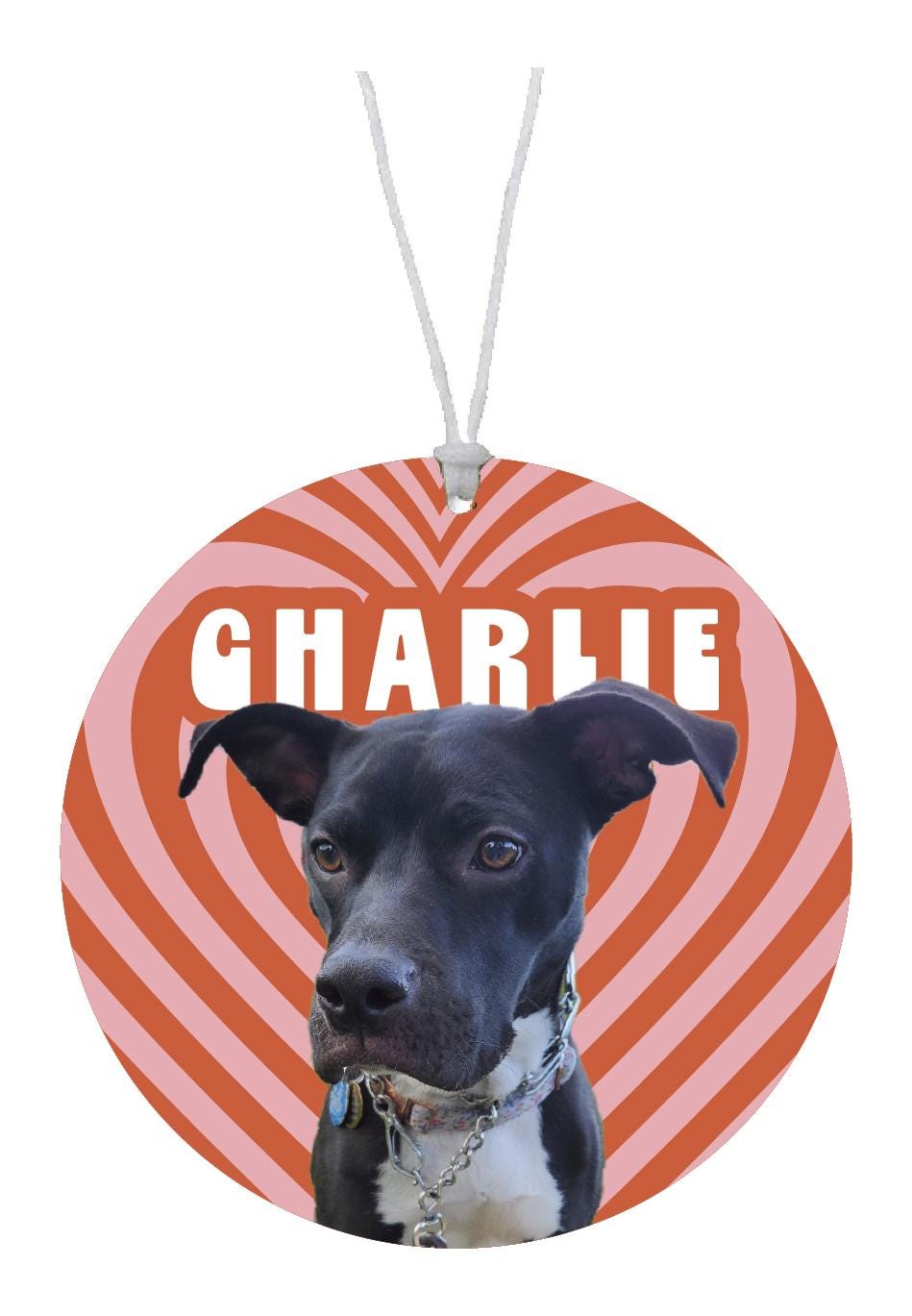 Custom Dog Photo Air Freshener - Personalized Car Decor