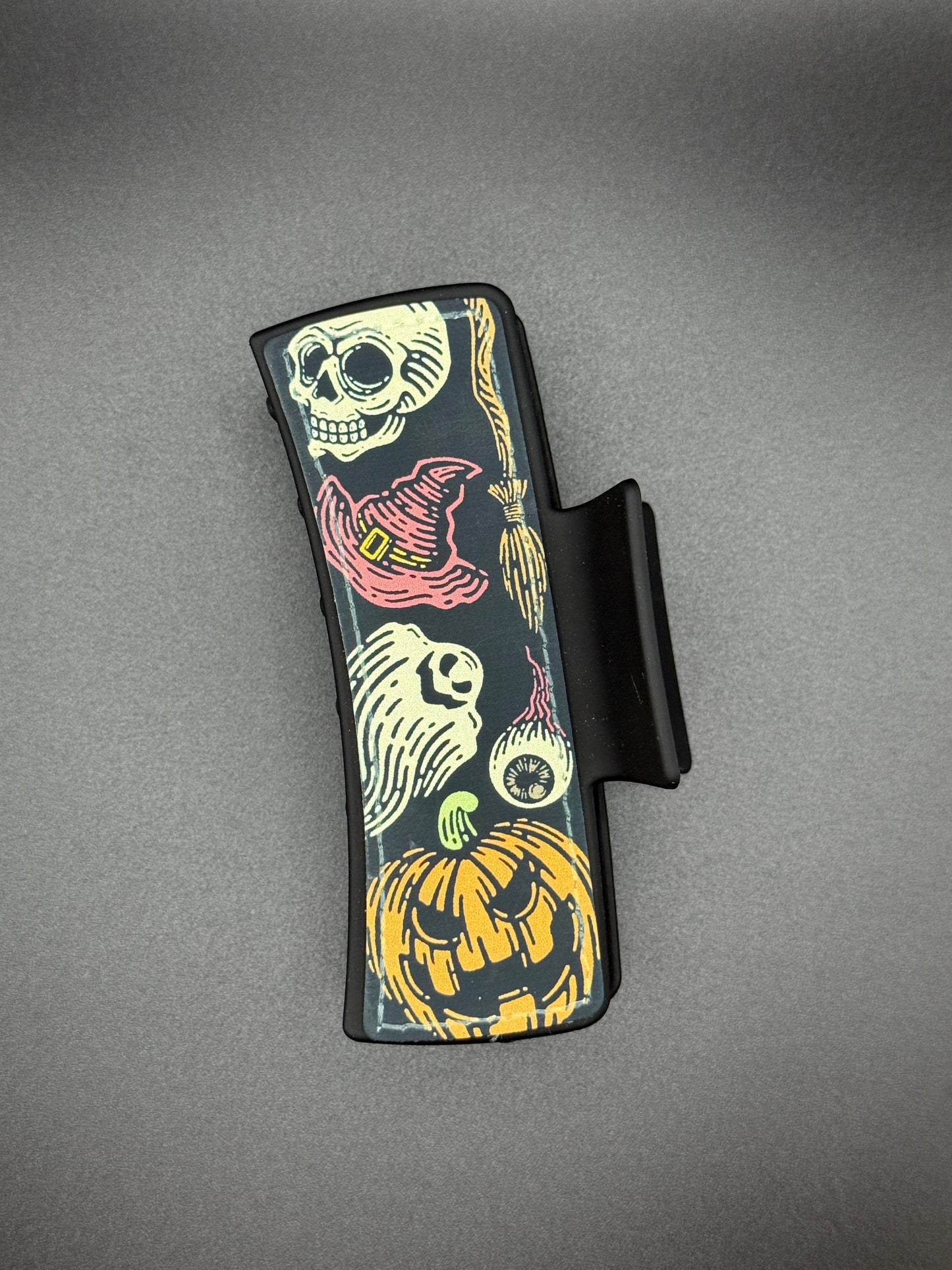 Acrylic Claw Clip, Photo Hair Clip, Goth or Spooky Design Option