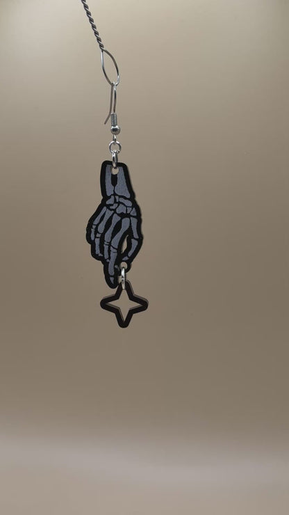 Skeleton Star Drop Earrings| Whimsical Alternative Jewelry